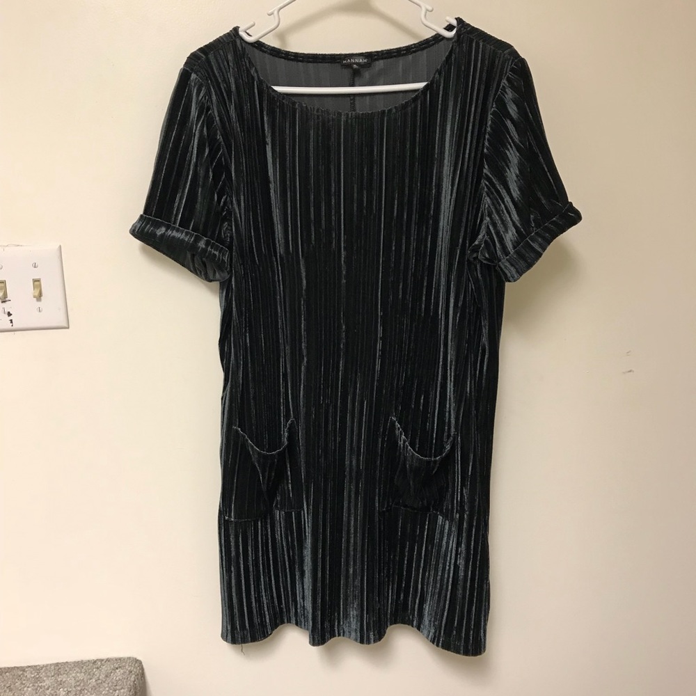 Hannah Ribbed Velvet Mini Dress